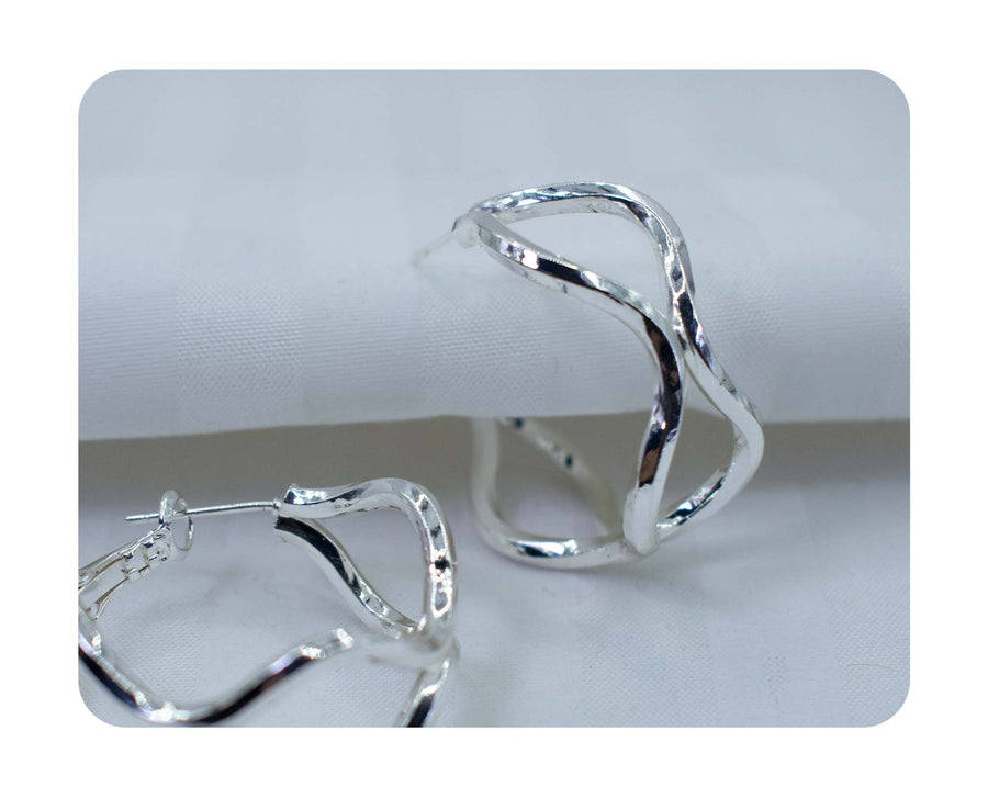 Aro bañado en plata 925