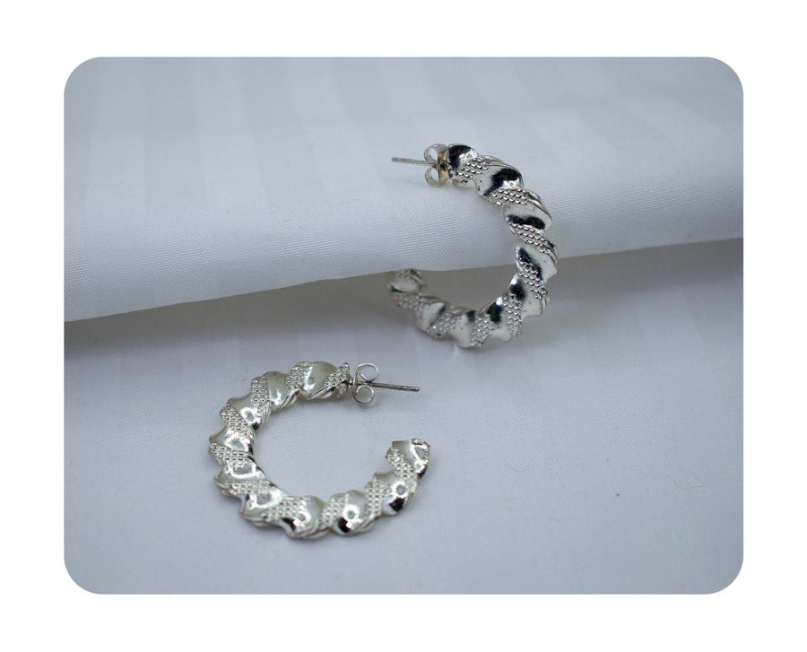 Argollas bañadas en plata