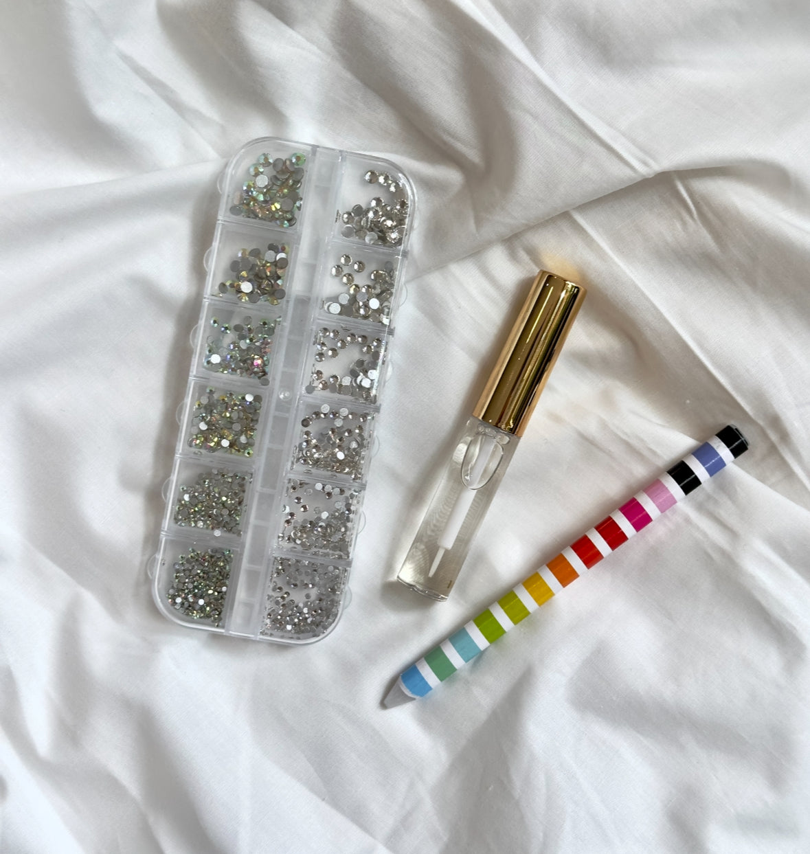 Set brillos plateado- tornasol