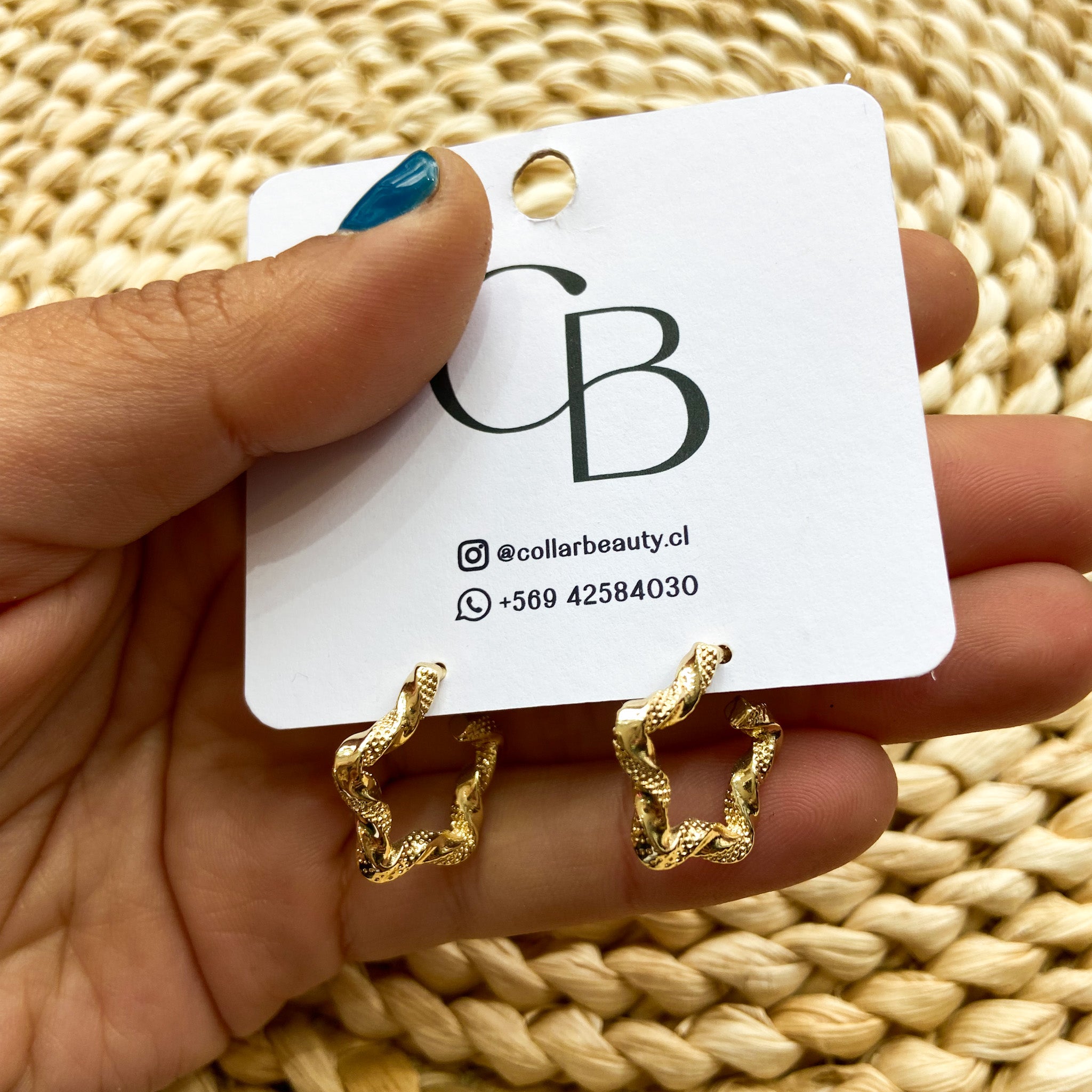 Argollas bañadas en oro
