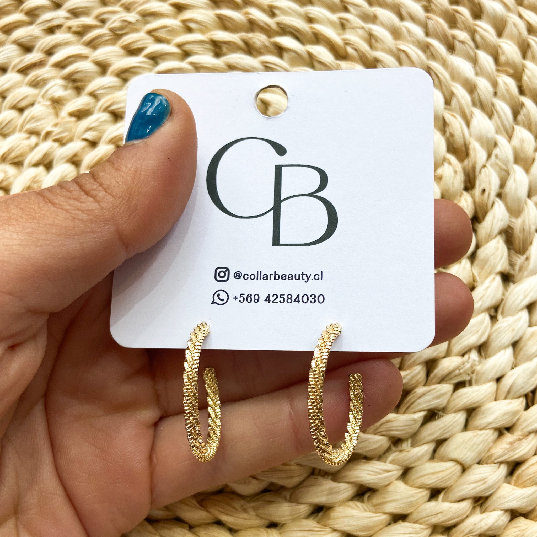 Argollas bañadas en oro