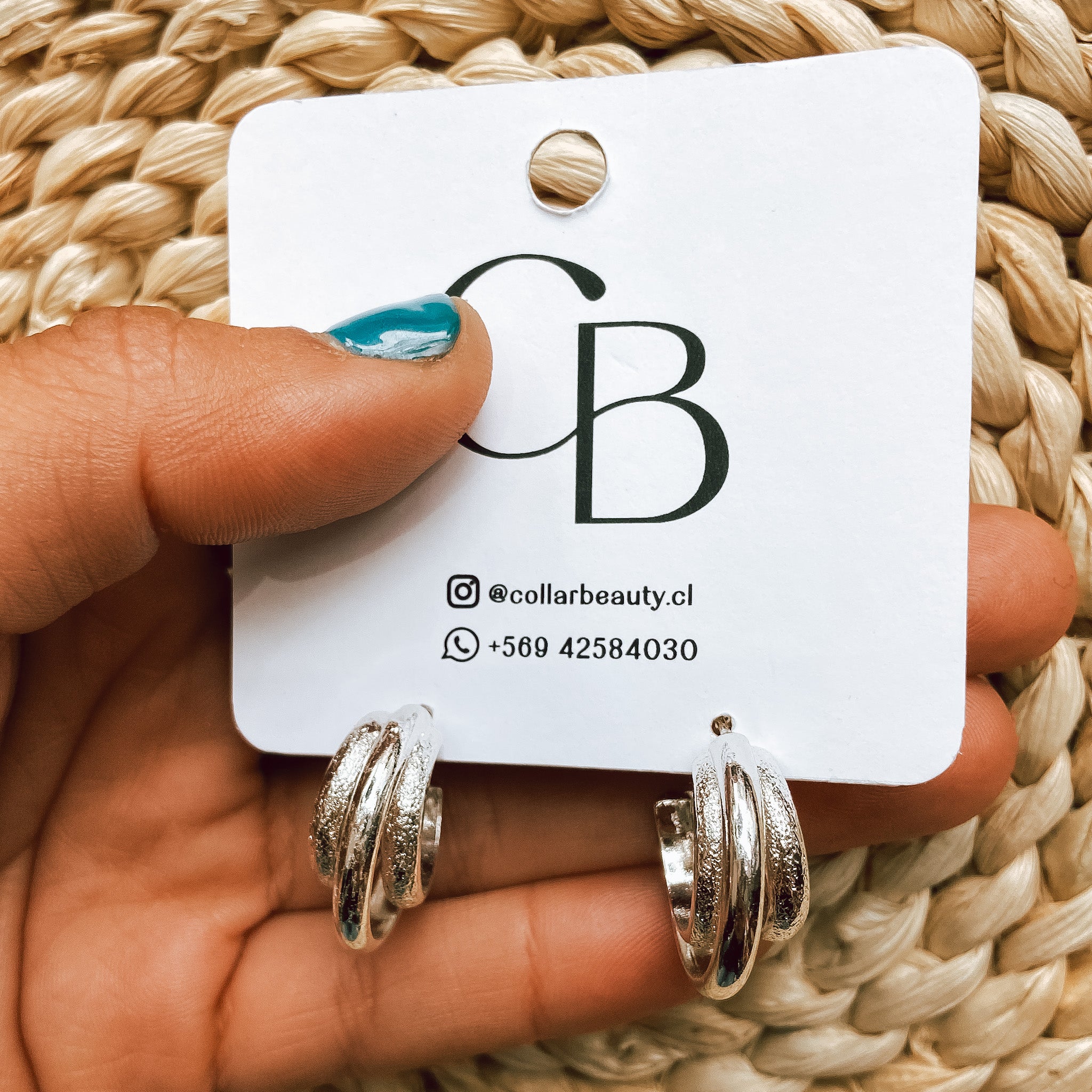 Argollas bañadas en plata