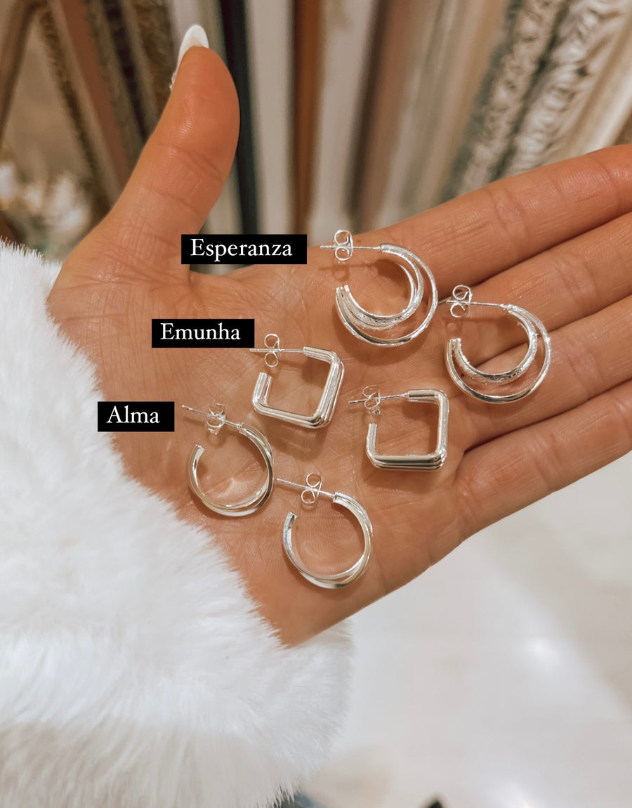 Argollas bañadas en Plata