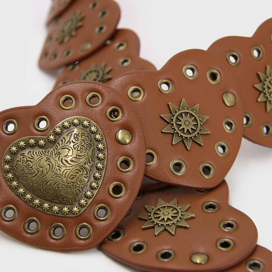 Cinturon  Boho corazon