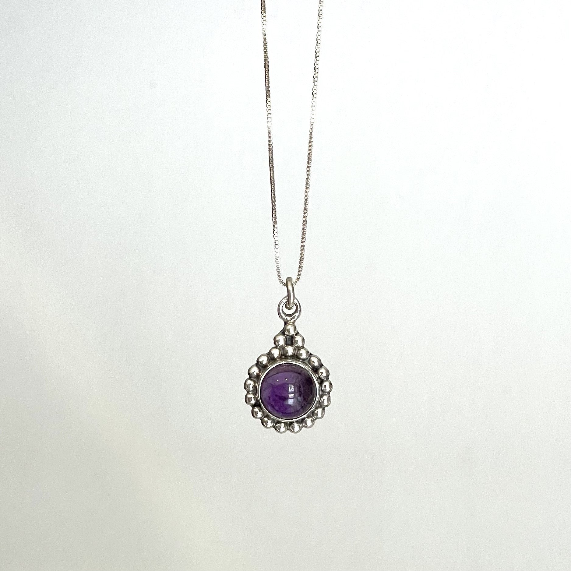 Collar Plata 925 Gema redonda variedades