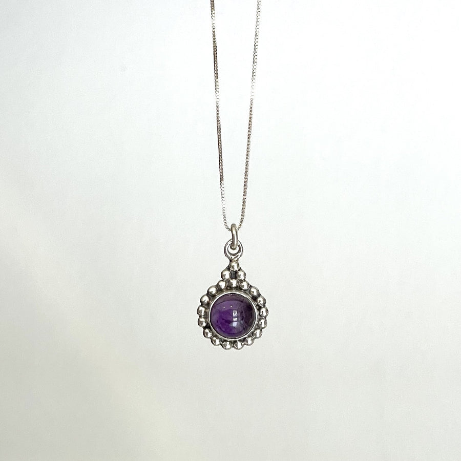 Collar Plata 925 Gema redonda variedades