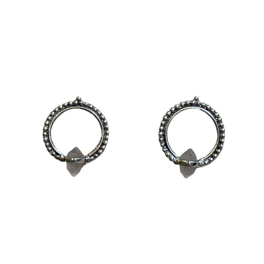 Argolla Plata 925 Cuarzo rosa