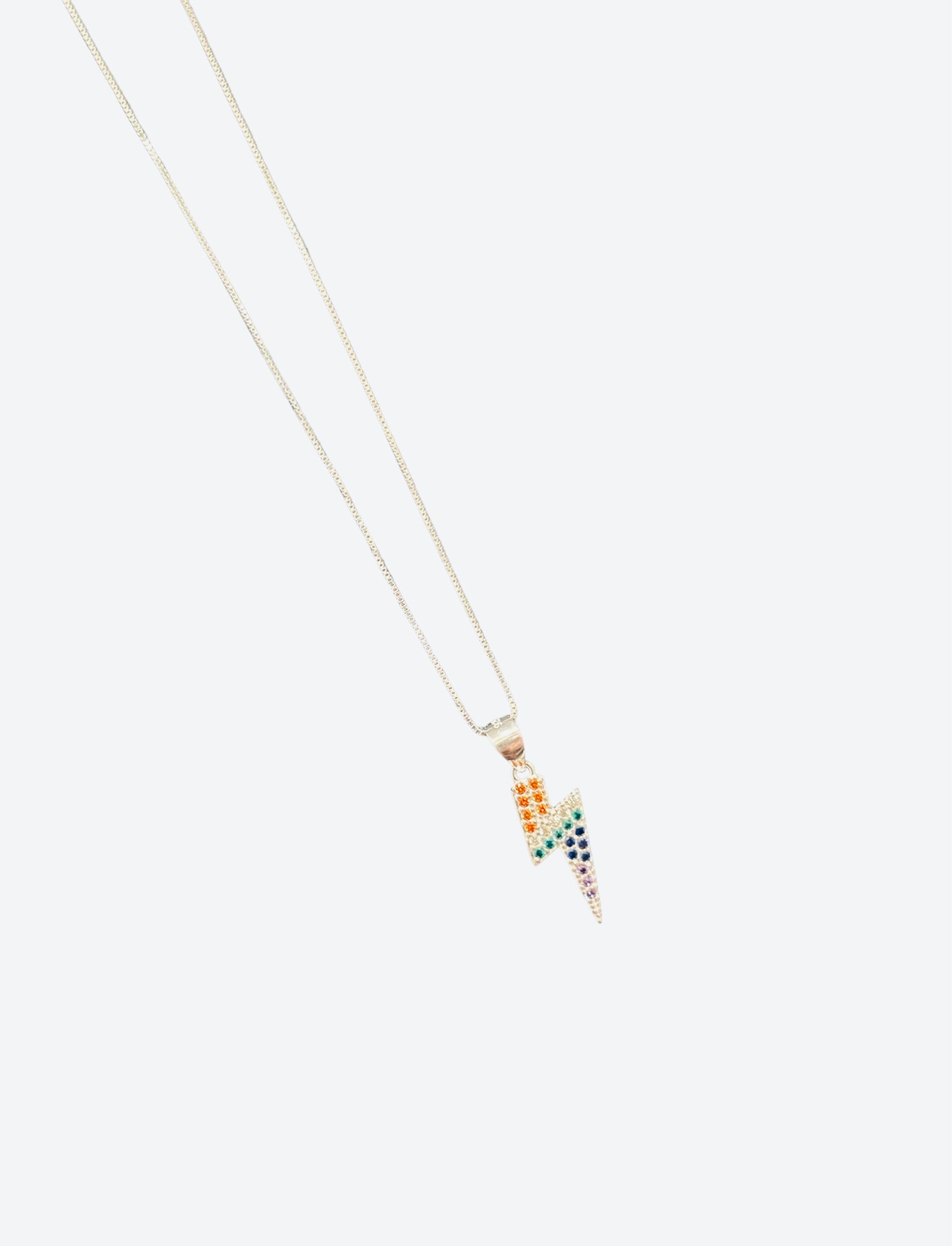 Collar Plata 925 Rayo con circones