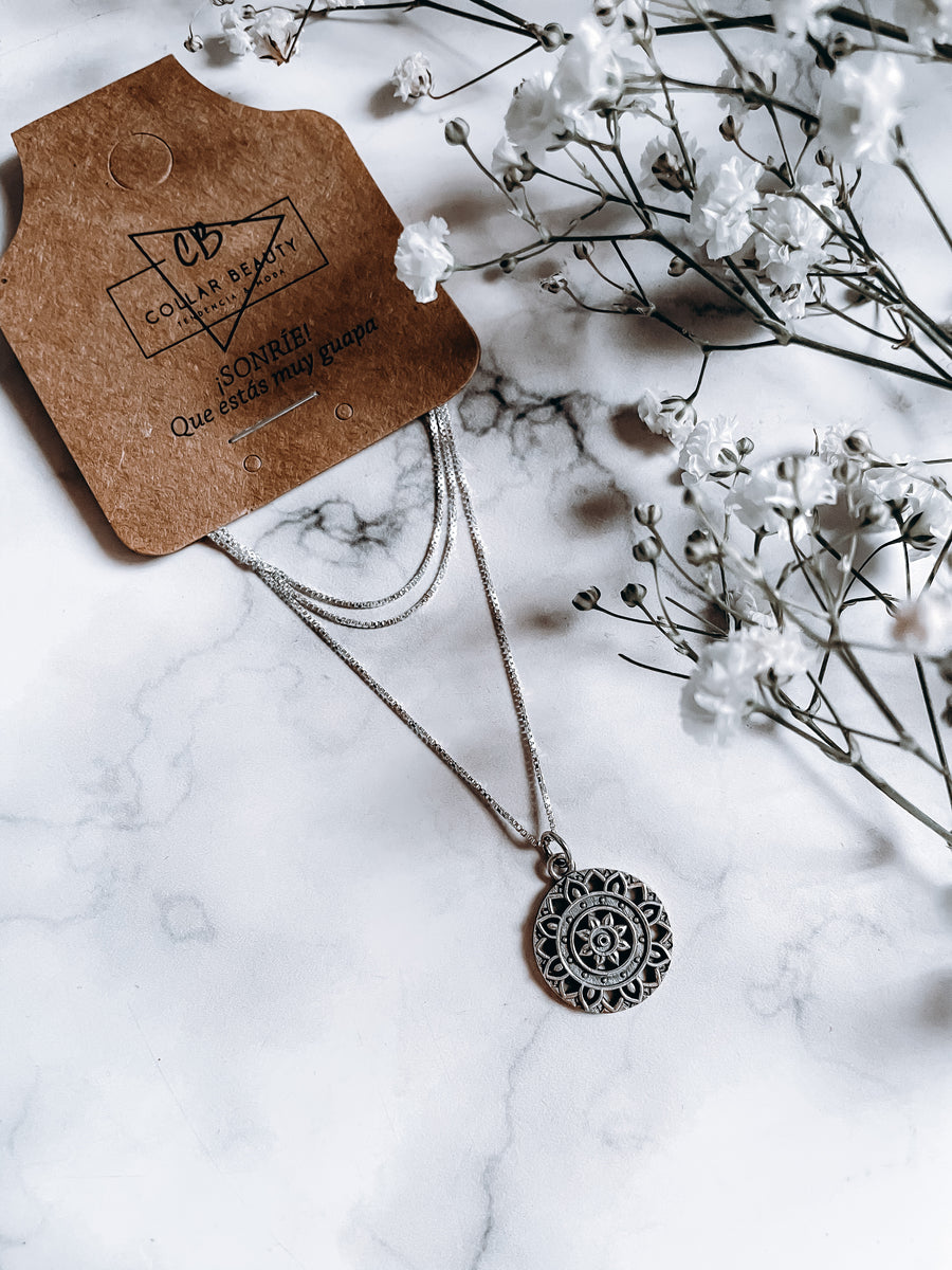 Cadena mándala PLATA 925